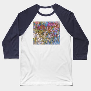 Pretty mosaic floral Baseball T-Shirt